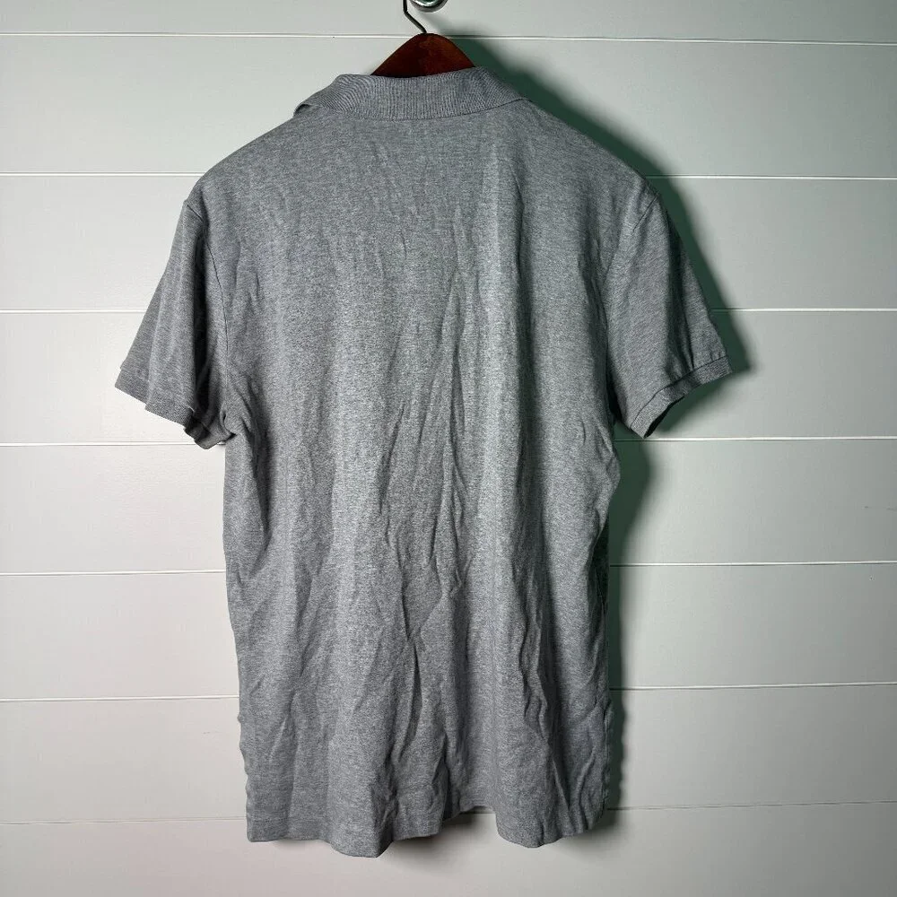POLO Ralph Lauren Gray Polo Short Sleeve Shirt, Sz Medium, Pima Soft Touch